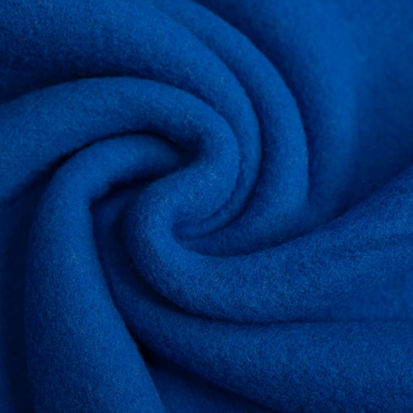 Woll Fleece flauschig royalblau