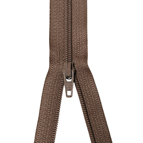 YKK nicht teilbarer Reißverschluss kleine Spirale taupe 60cm