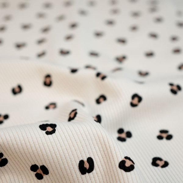 Ripp Baumwolljersey Leo hellbeige