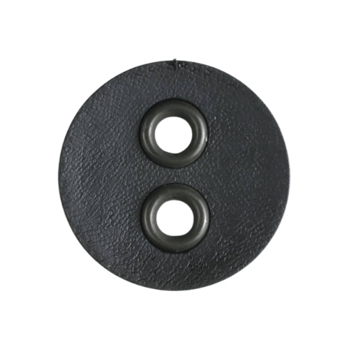 Modeknopf mit Metalllöchern 32mm schwarz