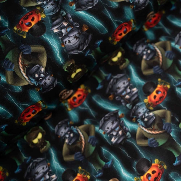 Baumwolljersey Frankenstein petrol