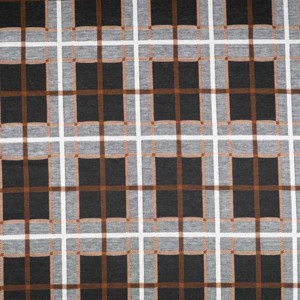 Jacquard Jersey Karos braun