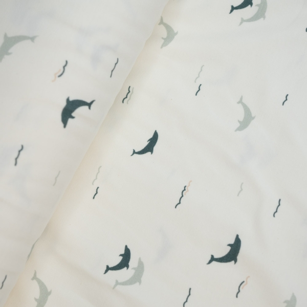 Baumwolljersey Delfin ecru