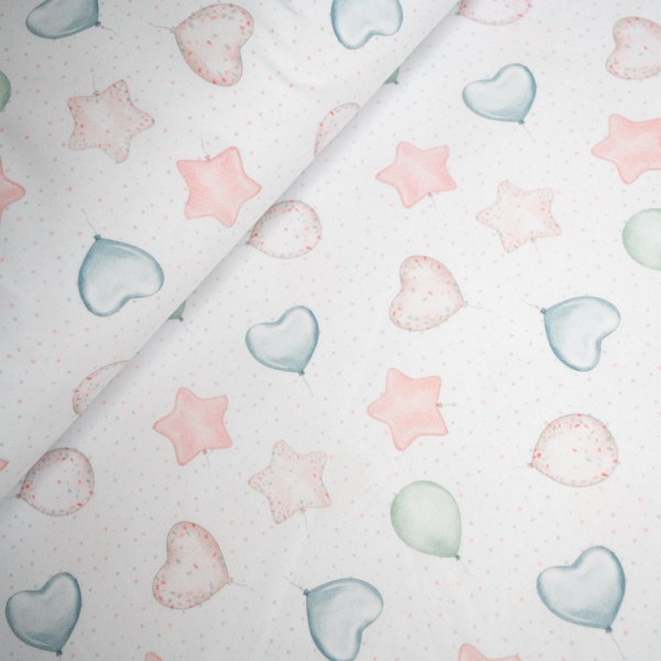 French Terry Ballons weiß