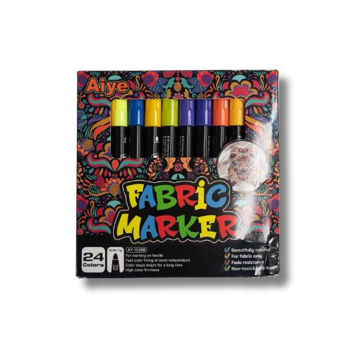 EvLis 24Stk Textilmarker Stoffmalstifte permanent