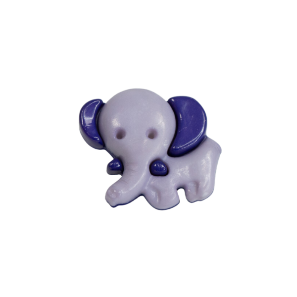 Kinderknopf Elefant 20mm lila