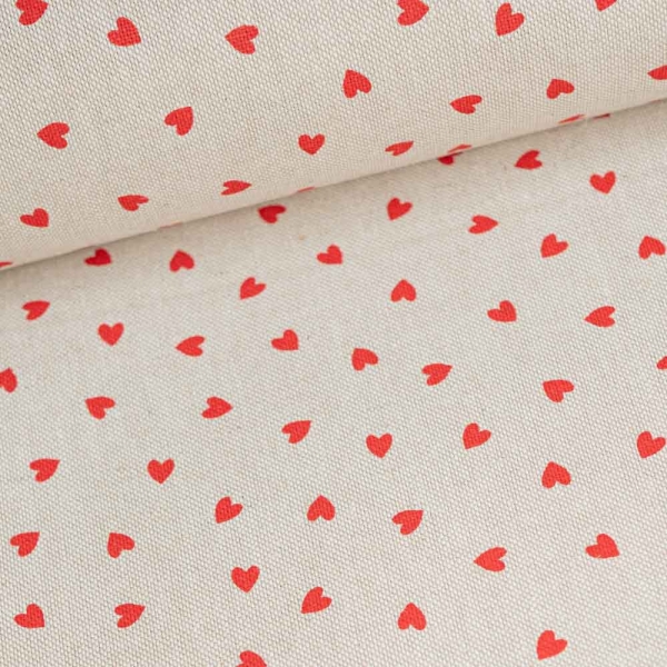 Canvas Herzchen rot