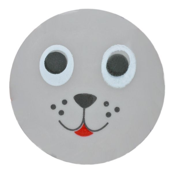 Kinderknopf Robbe 18mm grau