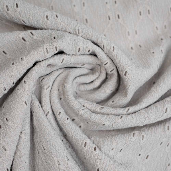 Jersey Crinkle Stickerei hellgrau