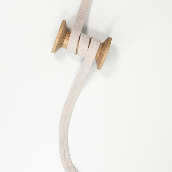 Flachkordel 15mm - Hoodie Kordel hellbeige