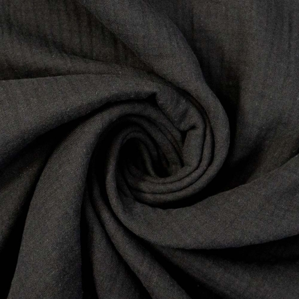 Bio-Musselin Double schwarz