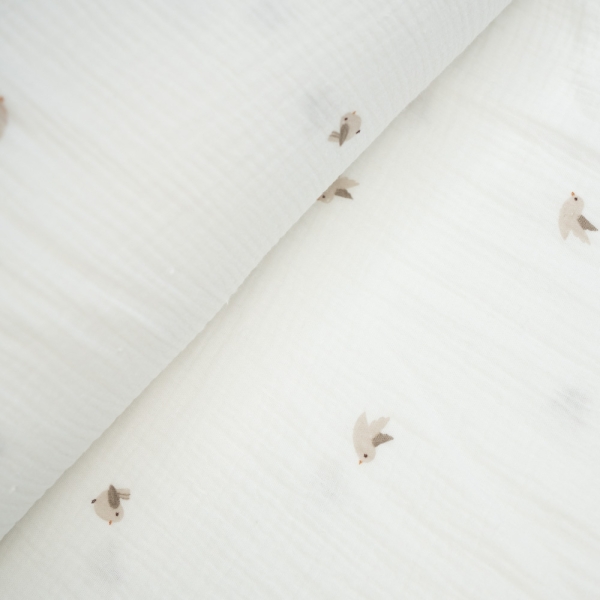 Musselin Double Schwalbe ecru