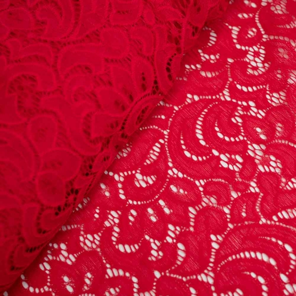 Italienische Spitze STRETCH rot