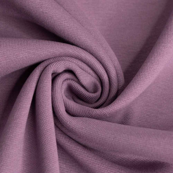 50cm Zuschnitt Feinstrick Bündchen lila beere