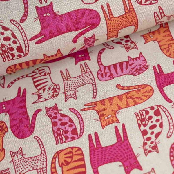 Canvas Katzen pink