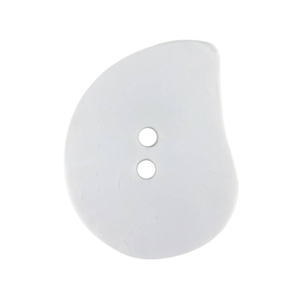 Modeknopf Tropfen 50mm weiß