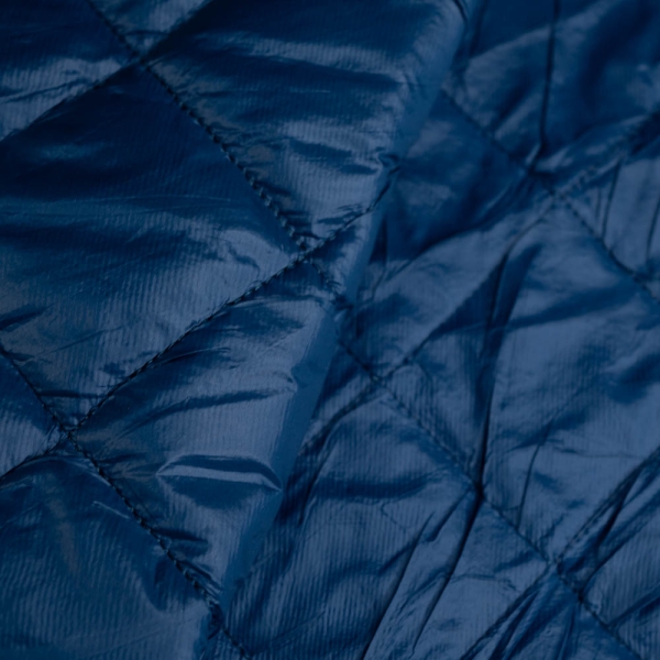Jacken- & Westen Steppstoff Rauten navy