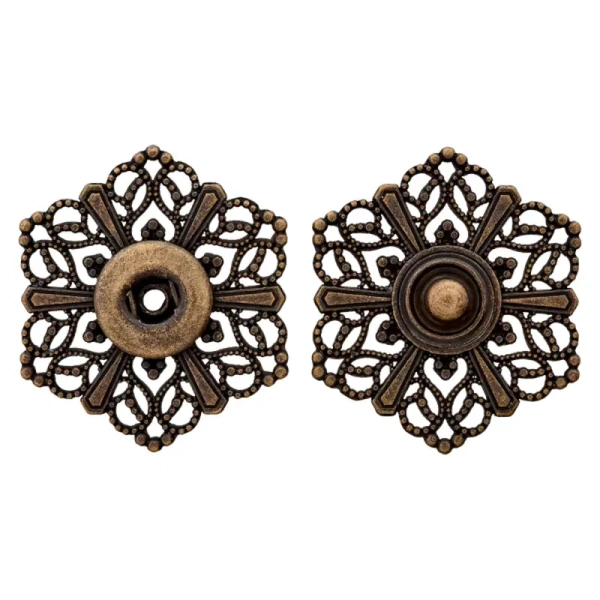 Prym Metall Annähdruckknopf 32mm altmessing