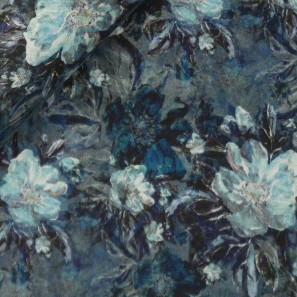 Alpensweat Digital Künstlerische Blumen dusty blue